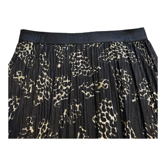 DKNY Animal Print Pleated Pull-On Skirt  - Size Large - Picture 5 of 11